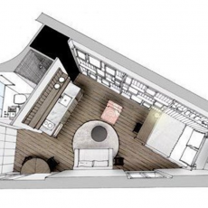 Un encantador mini estudio de 28 metros cuadrados en Paris